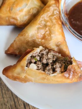 spicy beef samosa