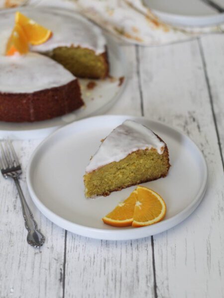 Orange cardamom olive oil cake